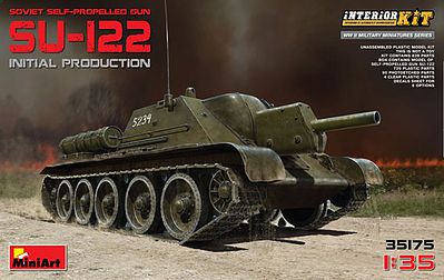 Mini-Art Su122 Soviet Self-Propelled Tank Plastic Model Military Vehicle Kit 1/35 Scale #35175