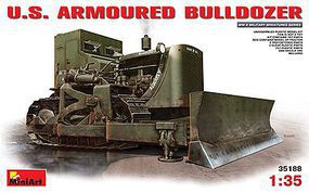Mini-Art US Armored Bulldozer (New Tool) Plastic Model Military Vehicle Kit 1/35 Scale #35188