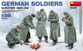 Mini-Art German Soldiers Winter 1941-42 (5) Plastic Model Military Figure Kit 1/35 Scale #35218 Mini-Art German Soldiers Winter 1941-42 (5) Plastic Model Military Figure Kit 1/35 Scale #35218