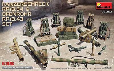 Mini-Art Anti-Tank Rocket Launcher Set Plastic Model Military Figure Kit 1/35 Scale #35263