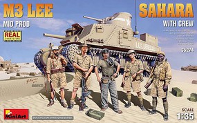 Mini-Art M3 Lee Mid Production Sahara Tank w/5 Crew Plastic Model Tank Kit 1/35 Scale #35274