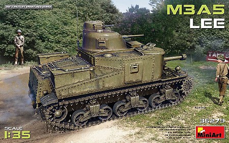 Mini-Art WWII M3A5 Lee Medium Tan Plastic Model Tank Kit 1/35 Scale #35279