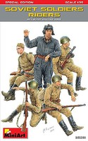 Mini-Art Soviet Soldiers Riders (5) (Special Edition) Plastic Model Military Figure Kit 1/35 #35281