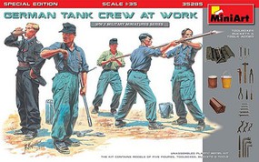 Mini-Art German Tank Crew at Work Plastic Model Military Figures 1/35 Scale #35285