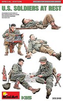 Mini-Art US Soldiers at Rest Plastic Model Military Figures 1/35 Scale #35318