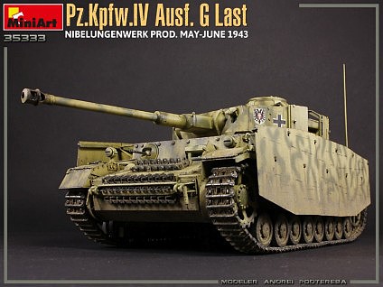Mini-Art PzKpfw IV Ausf G Last/Ausf H Early Prod/Full Interior Plastic Model Tank Kit 1/35 #35333