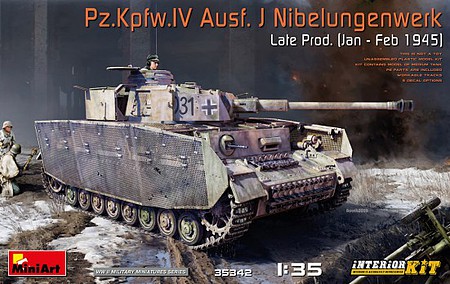 Mini-Art WWII PzKpfw IV Ausf J Nibelungenwerk Late Production Model Tank Kit 1/35 Scale #35342