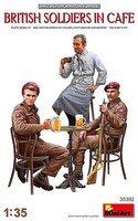 Mini-Art WWII British Soldiers in Cafe Plastic Model Military Figures 1/35 Scale #35392
