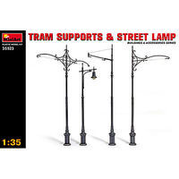 Tram Supports and Street Lamps Plastic Model Diorama Kit 1/35 Scale #35523