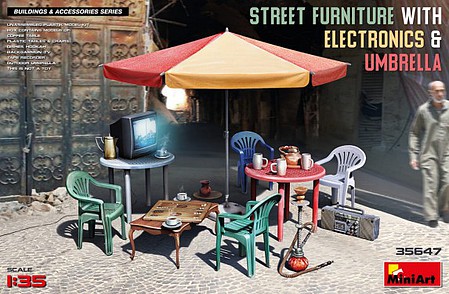Mini-Art Street Furniture Plastic Model Military Diorama Accessories 1/35 Scale #35647