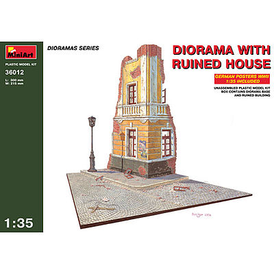 Mini-Art Ruined House Plastic Model Diorama 1/35 Scale #36012
