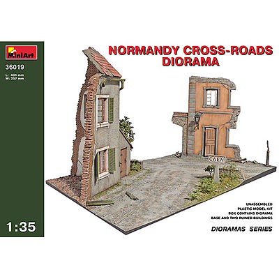 Mini-Art Normandy Cross-Roads Plastic Model Diorama 1/35 Scale #36019