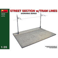 Mini-Art Street Section with Tram Lines Plastic Model Military Diorama 1/35 Scale #36040 Mini-Art Street Section with Tram Lines Plastic Model Military Diorama 1/35 Scale #36040