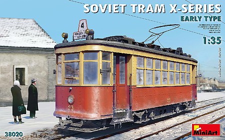Mini-Art Soviet X-Series Early Type Tramcar Plastic Model Kit 1/35 Scale #38020