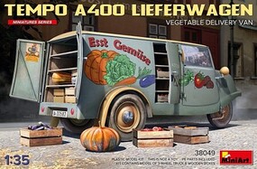 Mini-Art German Tempo A400 Lieferwagen Vegetable Delivery Van Plastic Model Kit 1/35 Scale #38049