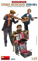 Mini-Art 1/35 Street Musicians 1930-40s (3 w/Instruments)