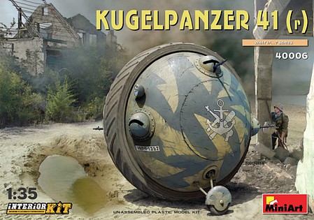 Mini-Art Kugelpanzer 41(r) Ball Tank w/Interior Plastic Model Tank Kit 1/35 Scale #40006