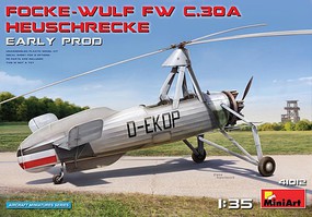 Mini-Art Focke Wulf Fw C30A Heuschrecke Early Plastic Model Helicopter Kit 1/35 Scale #41012