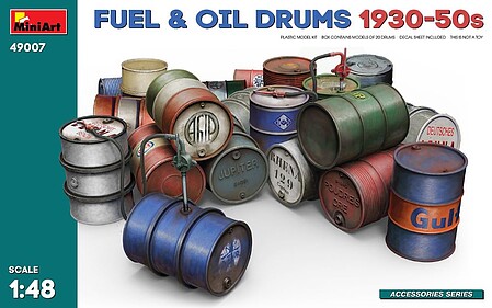 Mini-Art Fuel  oil Drums 1930-50s 1-48