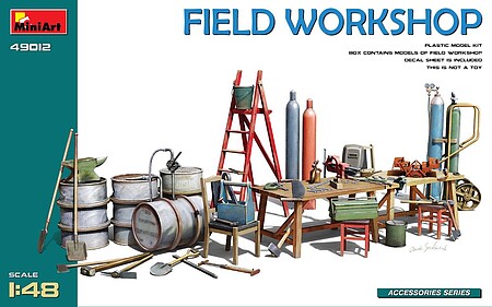 Mini-Art Field Workshop Equipment + Tools 1-48