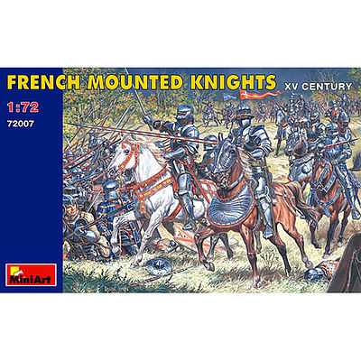 XV Century French Knights Plastic Model Military Figure 1/72 Scale #72007