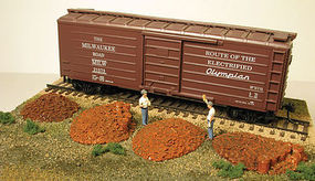 Monroe Railroad Tie Plate Piles (4) HO Scale Model Train Freight Car Load #2107