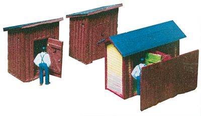 Monroe Models HO Scale Trains 2213 The Privies Out House Model Railroad Kit 