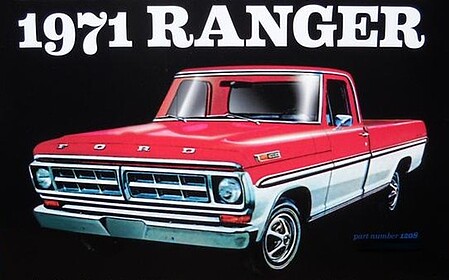 Moebius 1971 Ford Ranger Pickup Plastic Model Car Kit 1/25 Scale #1208