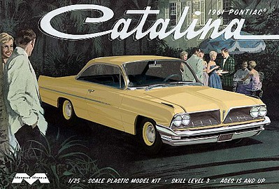 Moebius 1961 Pontiac Catalina Plastic Model Car Kit 1/25 Scale #1217