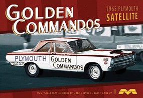 Moebius Golden Commandos 1965 Plymouth Satellite Drag Car Plastic Model Car Kit 1/25 Scale #1231 Moebius Golden Commandos 1965 Plymouth Satellite Drag Car Plastic Model Car Kit 1/25 Scale #1231