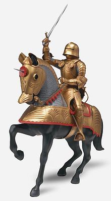 Monogram Gold Knight w/Horse Plastic Model Fantasy Figure 1/8 Scale #856525