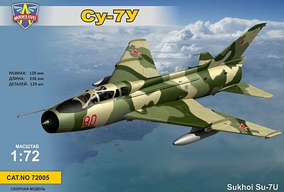 Modelsvit Su7u Soviet Training Aircraft (New Variant) Plastic Model Airplane Kit 1/72 Scale #72005