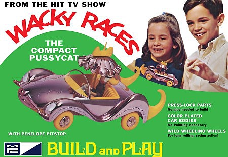 MPC 1/32 Wacky Races- Compact Pussycat Plastic Model Vehicle Kit 1/32 Scale #934
