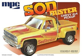 MPC 1981 Sod Buster Chevy Stepside Pickup Truck Plastic Model Truck Kit 1/25 Scale #972