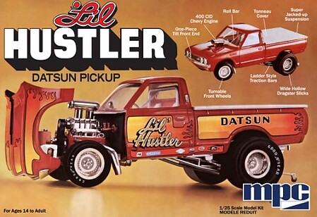 MPC Lil Hustler 1975 Datsun Pickup Truck Plastic Model Truck Kit 1/25 Scale #982