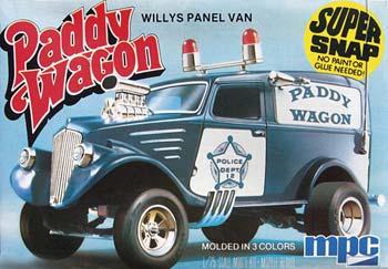 MPC Paddy Wagon Willys Panel Van Plastic Model Truck Kit 1/25 Scale #704