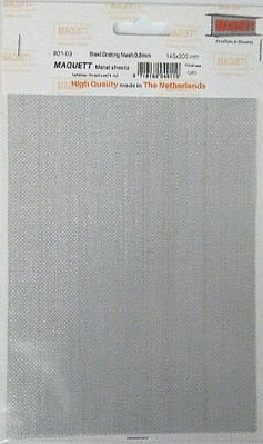 5.7mm Square Mesh Aluminum Grating Metal Sheet 7.9” x 5.5” Hobby Models Fence 