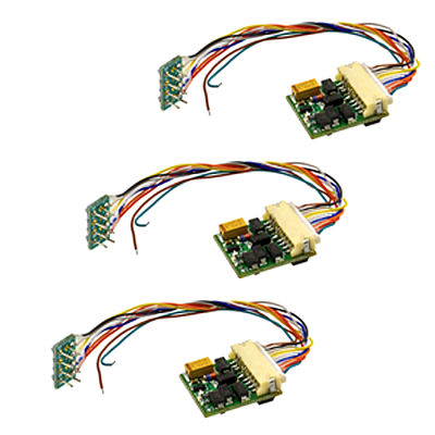 MRC DCC Control Decoder 3-Pack - Universal Model Train Electrical Accessory #1661