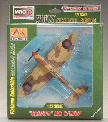 Easy Model MRC 1/72 Spitfire MK V Trop RAF 249th SQN WWII Built Up Model  37218 