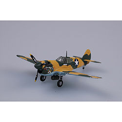 MRC P40E 9th FS/49th FG WWII (Built-Up Plastic) Pre-Built Plastic Model Airplane 1/72 #37273