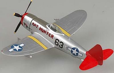 MRC P47D Tuskegee WWII (Built-Up Plastic) Pre-Built Plastic Model Airplane 1/72 Scale #39204