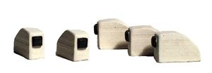 Railstuff Bumpers End Of Track Style Concrete Pennsy Style Model Train Track Accessory N Scale #1310