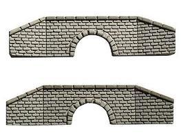 Railstuff Gray Culverts Brick & Stone (2) Model Railroad Scenery N Scale #1331