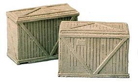 Railstuff Large Wooden Crates (2) Model Railroad Building Accessory HO Scale #1580 Railstuff Large Wooden Crates (2) Model Railroad Building Accessory HO Scale #1580