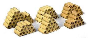 Stacked Drainage Tile Yellow (6) Model Railroad Building Accessory HO Scale #490