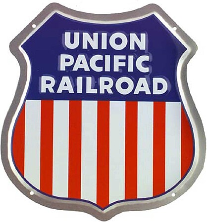 Microscale Embossed Die-Cut Metal Sign - Union Pacific Model Railroad Print Sign #10002