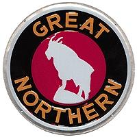 Microscale Embossed Die-Cut Metal Sign - Great Northern Model Railroad Print Sign #10004