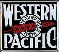 Microscale Embossed Die-Cut Metal Sign - Western Pacific Model Railroad Print Sign #10008