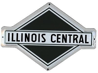 Microscale Embossed Die-Cut Metal Sign - Illinois Central Model Railroad Print Sign #10015