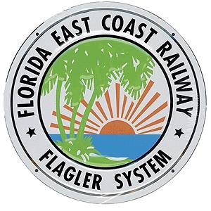 Microscale Embossed Die-Cut Metal Sign - Florida East Coast Model Railroad Print Sign #10016